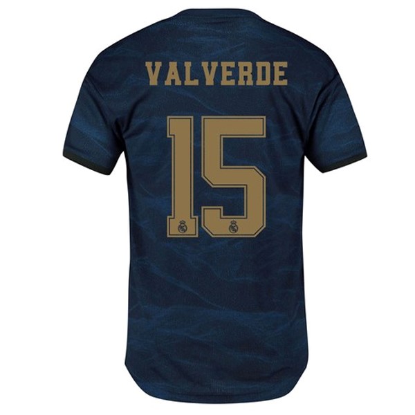 Camiseta Real Madrid NO.15 Valverde 2ª 2019/20 Azul